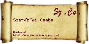 Szerémi Csaba névjegykártya